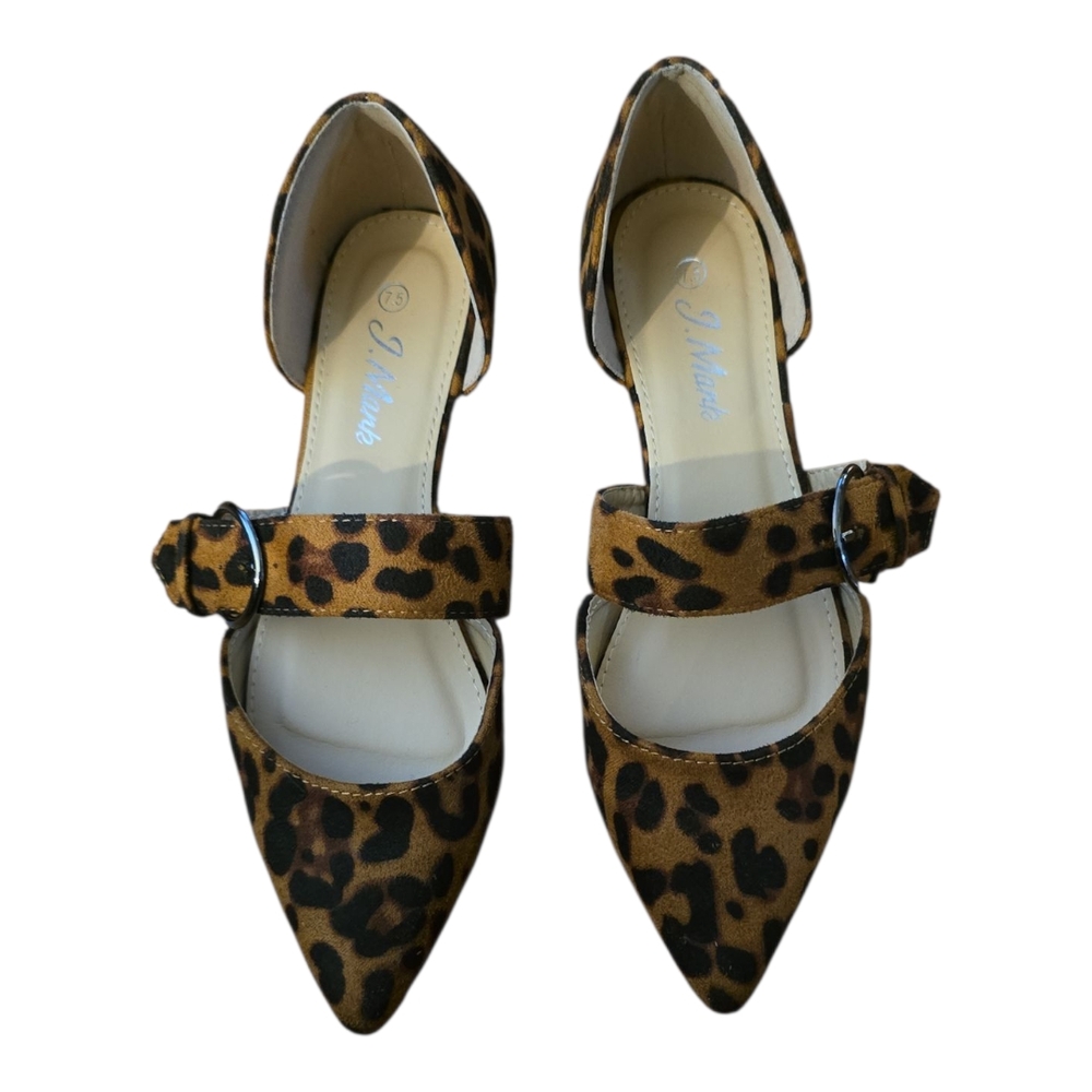 Adams Leopard Print Flats with Buckle